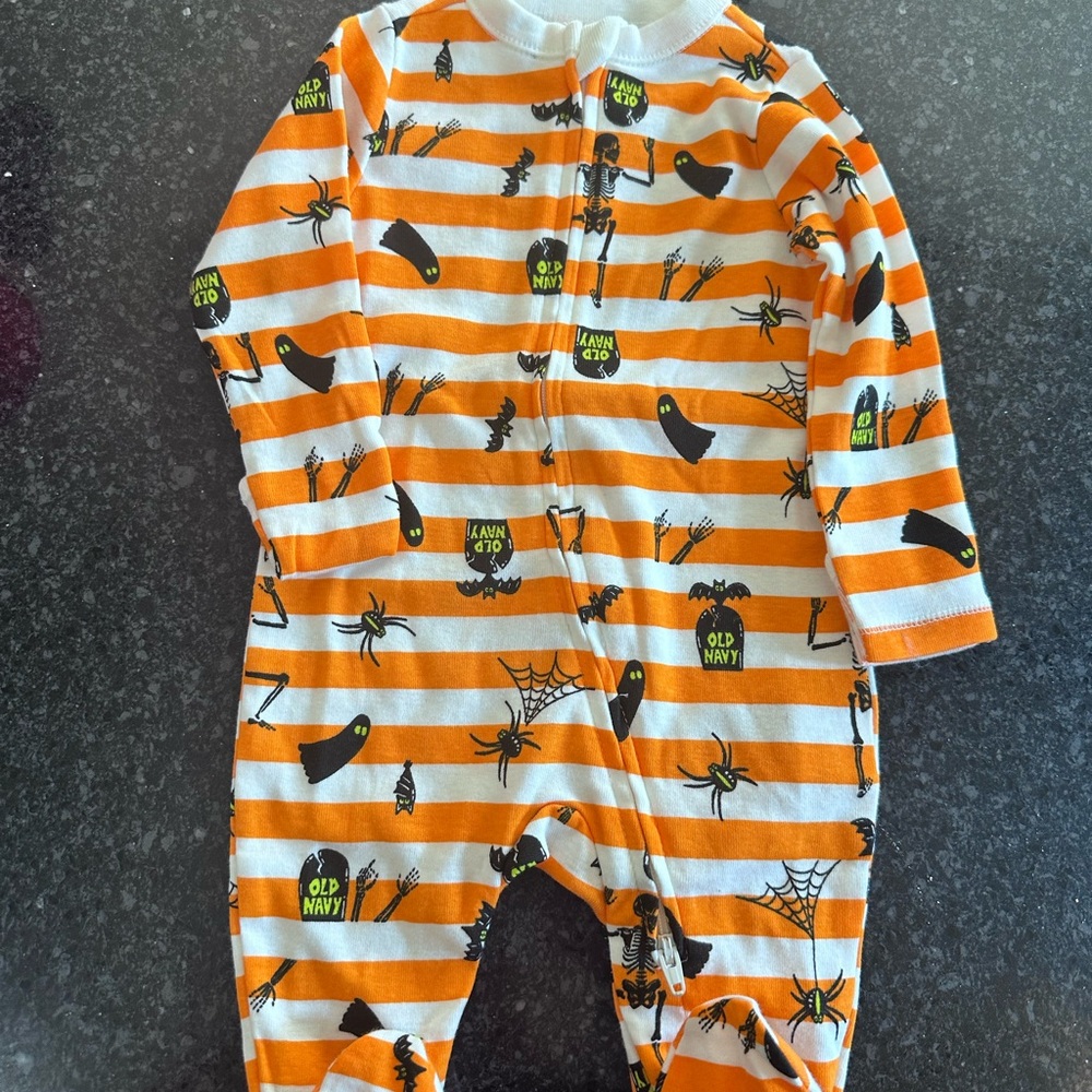 Old Navy Halloween Striped Kids Footie